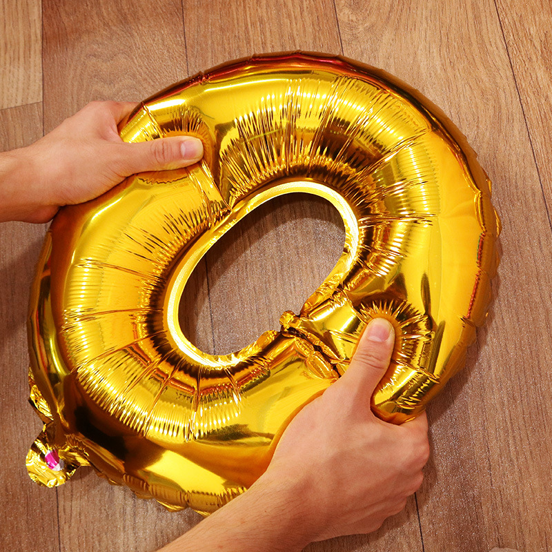 Gold alphabet online balloons