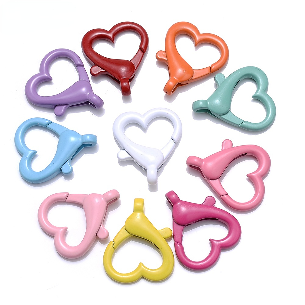 Mix Metal Heart Lobster Clasps Hooks Charm Buckle Snap Hook - Temu