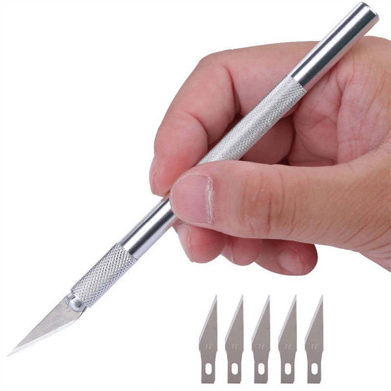 Carving Metal Scalpel Knife Tools Kit Non slip Blades Mobile - Temu