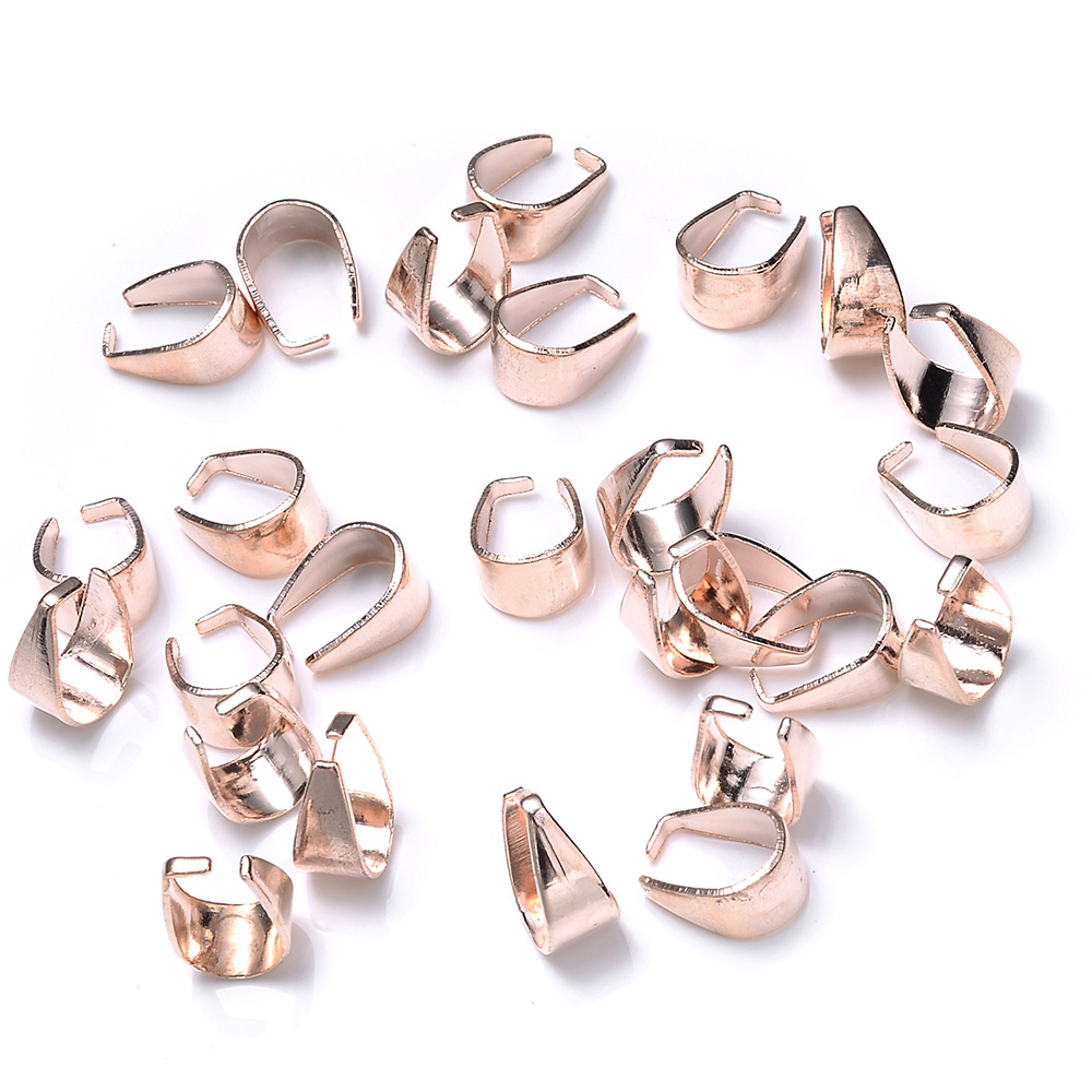 300pcs Mixed Stainless Steel Pinch Clip Clasp Bail Finish Necklace Clasps Pendant Clasps Claw Bail Pendant Clasps Pinch Clip Clasp Bail for Necklace
