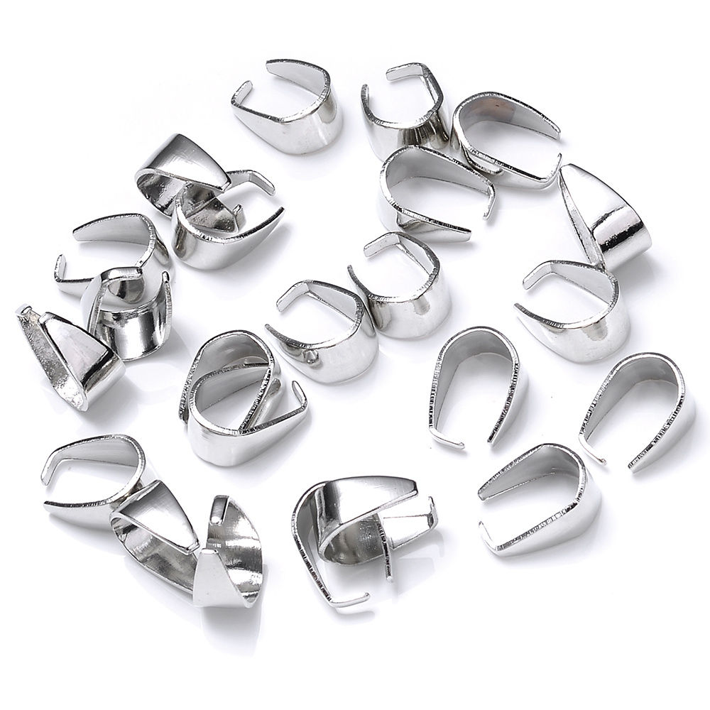 20pcs/pack Pendant Clip Clasp Pinch Clip Bail Pendant Connectors Bail Beads  Jewelry making Findings DIY necklace Accessories