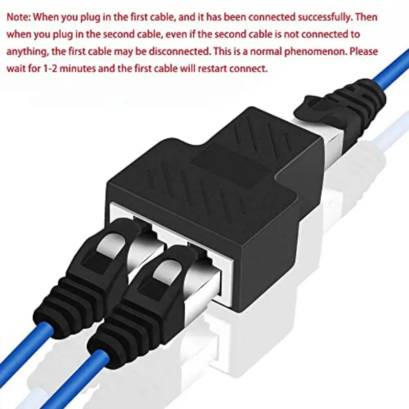 Adaptateur répartiteur RJ45, connecteur réseau USB 1 à 2 prise Ethernet LAN  double câble de prise d'extension 8P8C pour Cat5, Cat5e, Cat6, Cat7 - Temu  Belgium