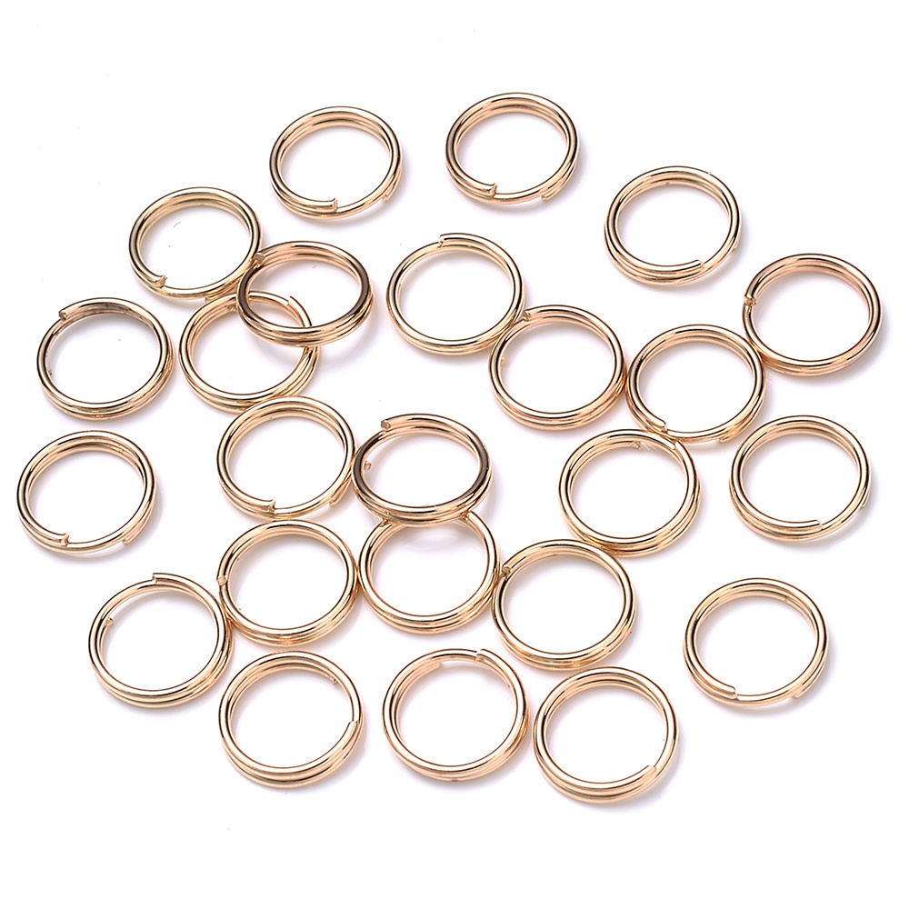 200pcs Keychain Rings Open Jump Split Rings Double Loops Circle Key Ring  Holder Connectors For Jewelry Making DIY Keychain Accessories Small Business