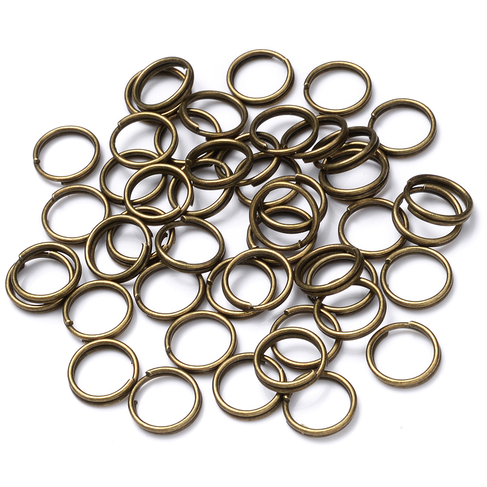 50pcs/lot Diameter 4 6 8 10 12 20 mm Split Rings White K Open Rings Double  Loops Jump Rings Connectors for Jewelry Making (White K, 20mm*50pcs)