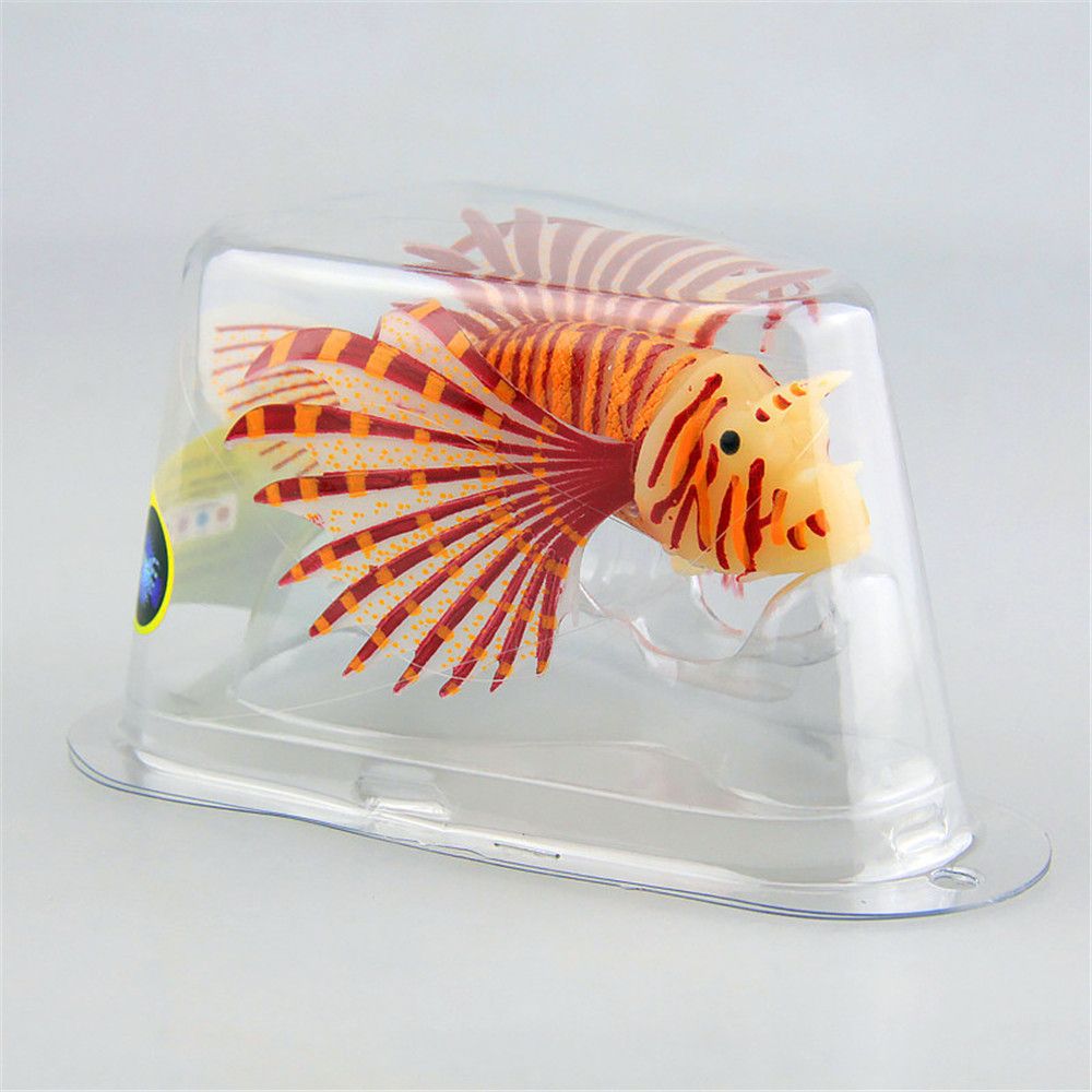 Filfeel Fake Fish Aquarium Fish Tank Luminous Silicone Artificial Various  Shapes Fish Landscape Ornament Decoration 4PCS