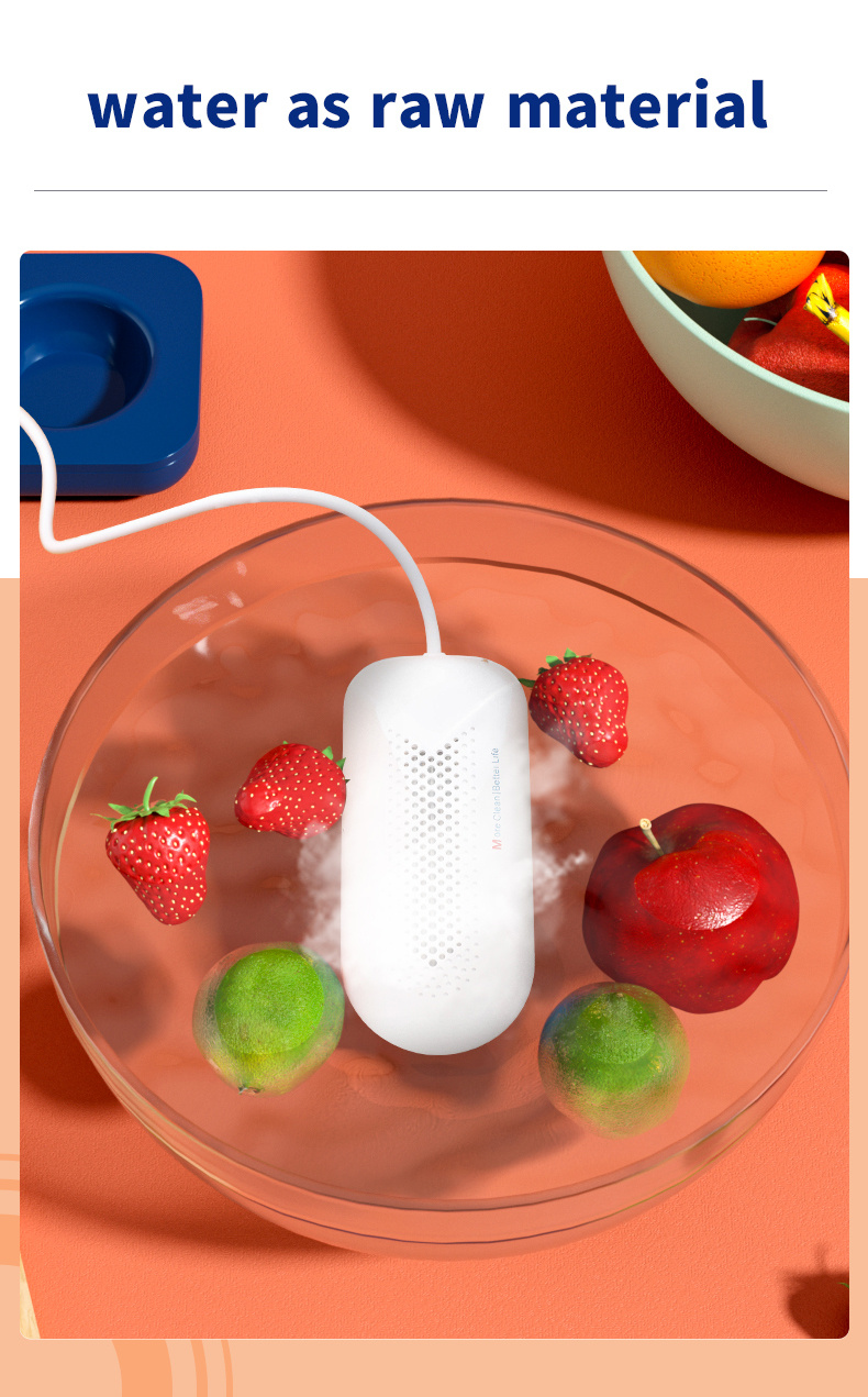 1pc portable food purifier remove pesticide residues disinfection fruit vegetable washing machine food sterilize household travel details 10