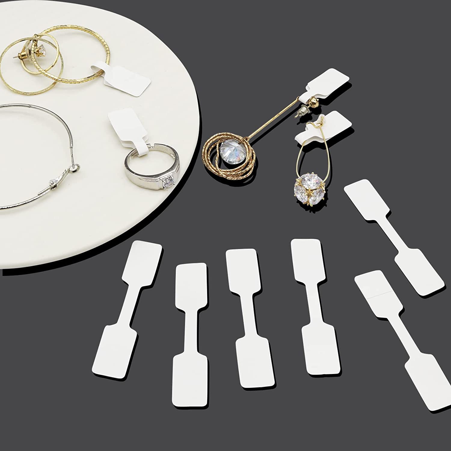 100 Self adhesive White Jewelry Price Tags Perfect For - Temu