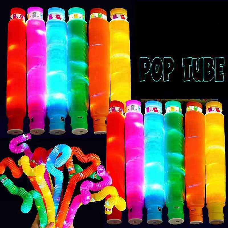 Fridja Christmas LED Light Up Tubes Sensory Toys for Toddlers