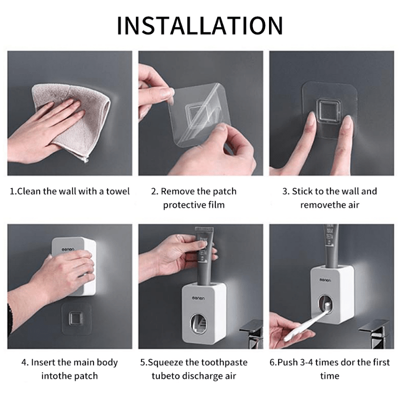 Automatic Toothpaste Dispenser Wall Mounted Squeezer Hanging