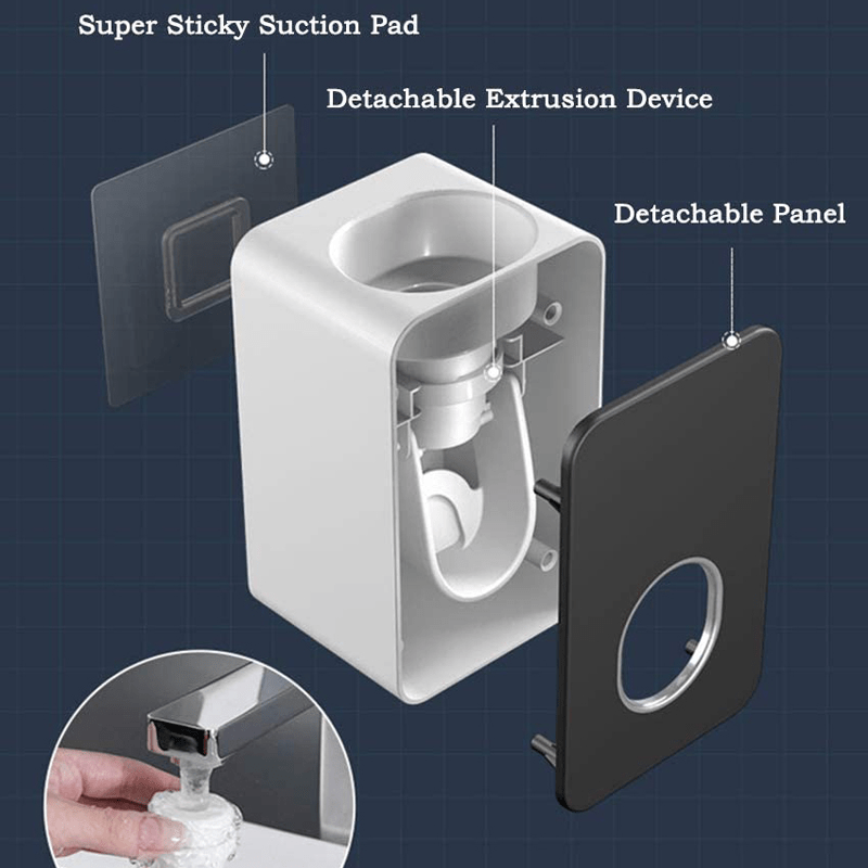 Automatic Toothpaste Dispenser Wall Mounted Squeezer Hanging