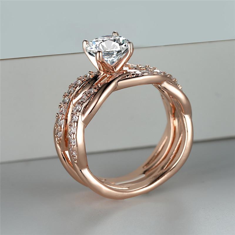Size 5 13 Promise Ring 18K Plated Copper Wedding Engagement Ring