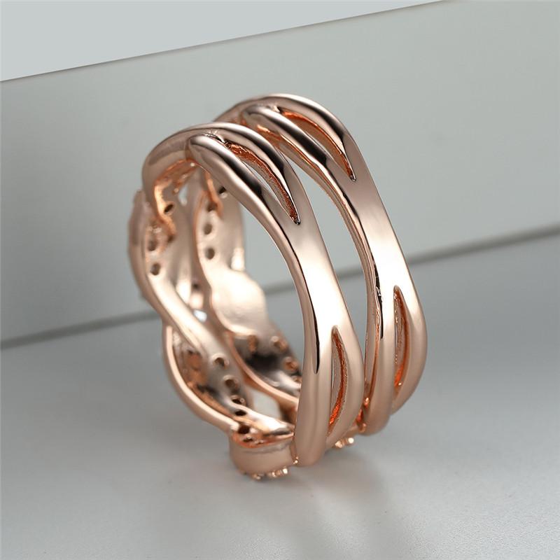 Size 5 13 Promise Ring 18K Plated Copper Wedding Engagement Ring