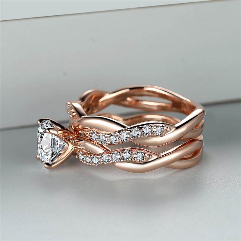 Size 5 13 Promise Ring 18K Plated Copper Wedding Engagement Ring