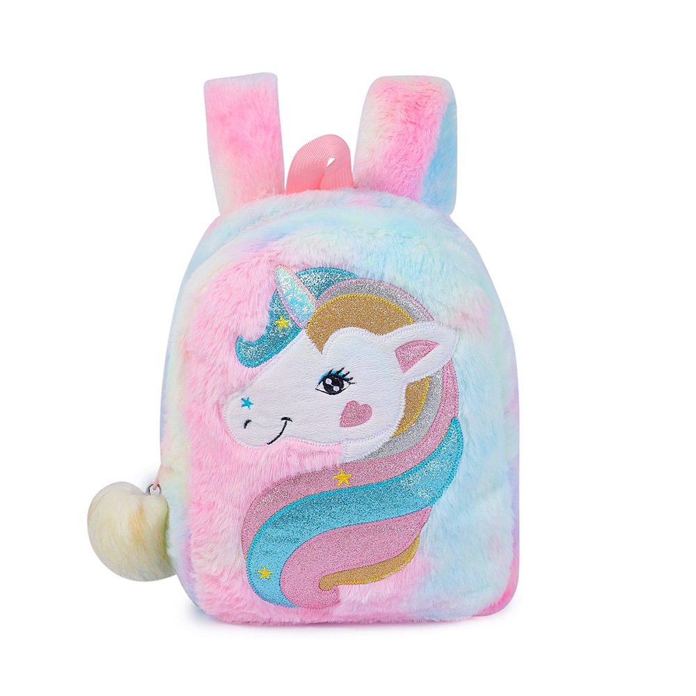 Fluffy Unicorn Mini Backpack