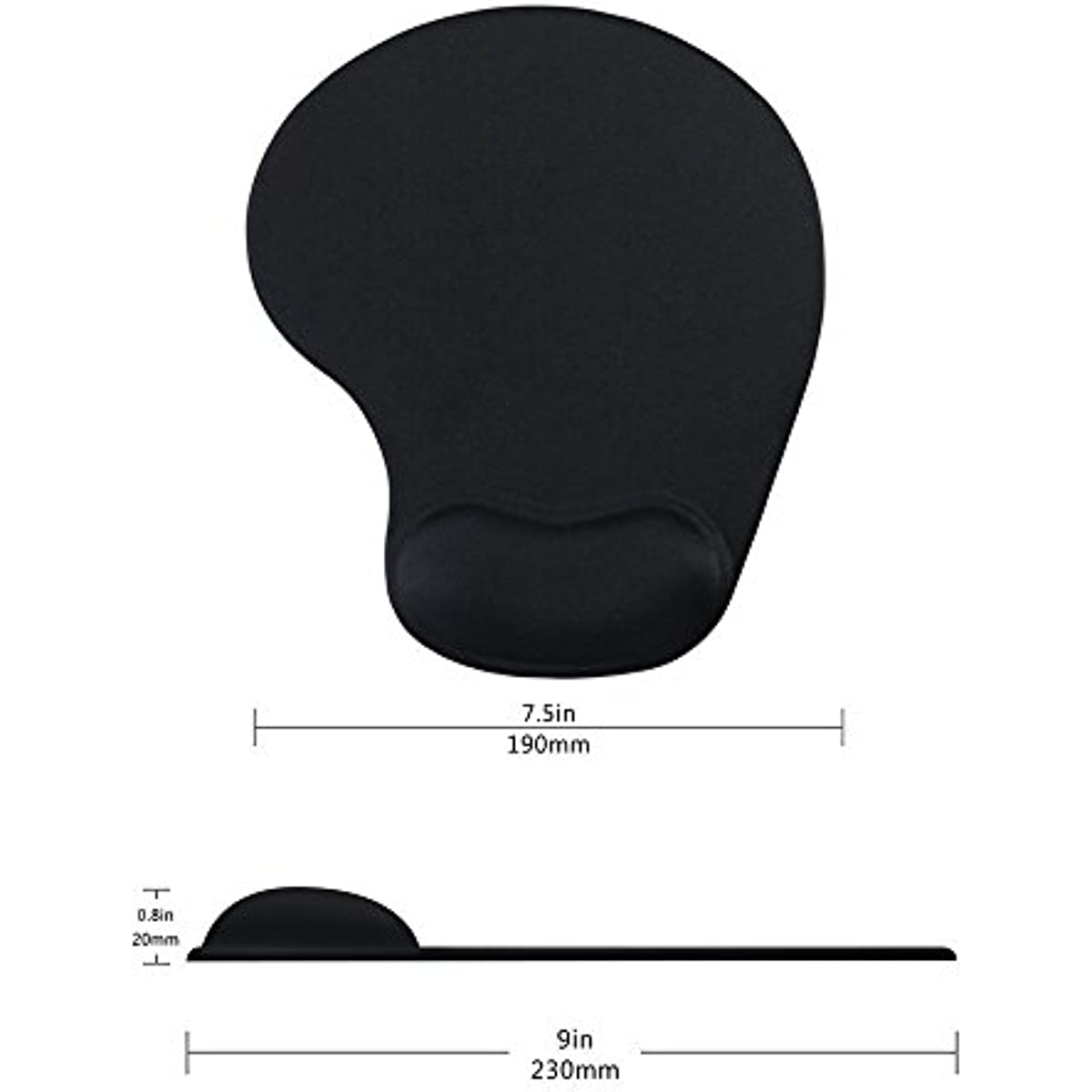 Marketing Solid Jersey Gel Mouse Pads with Wrist Rest (7.5 x 9), Technology