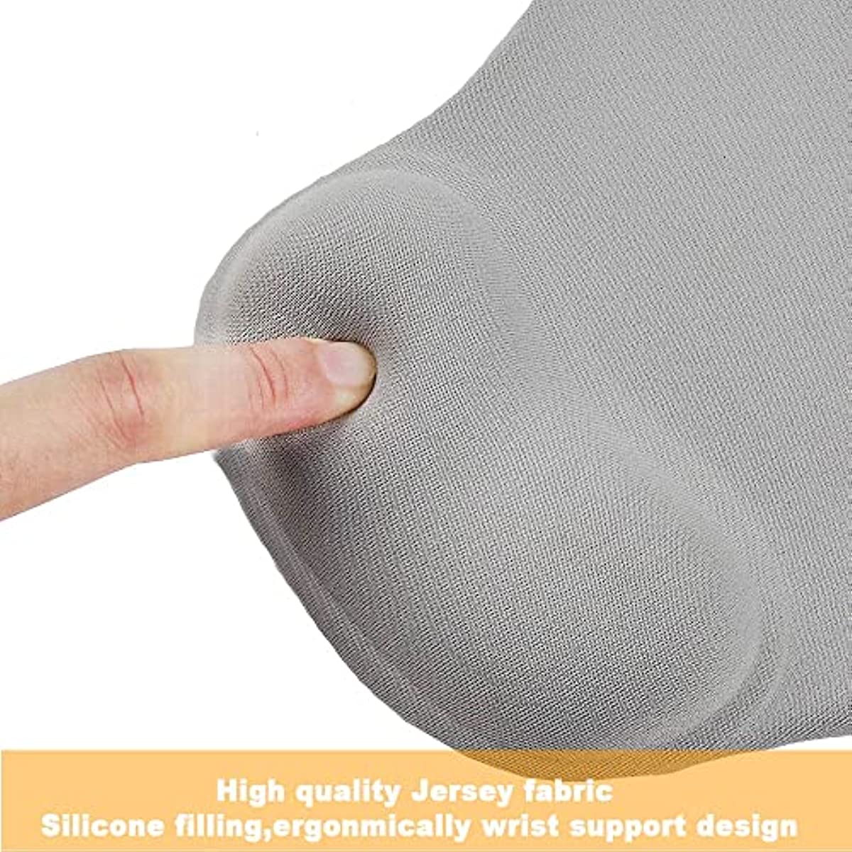 Office Mousepad with Gel Wrist Support - Design Gamepad Mat Rubber Base for Laptop Computer