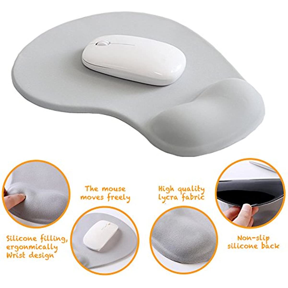 Ergonomic Gel Wrist Support Mousepad - Office & Gaming Desktop Mouse Pad  Wrist Rest - Design Gamepad Mat With Rubber Base For Laptop & Computer -  Temu