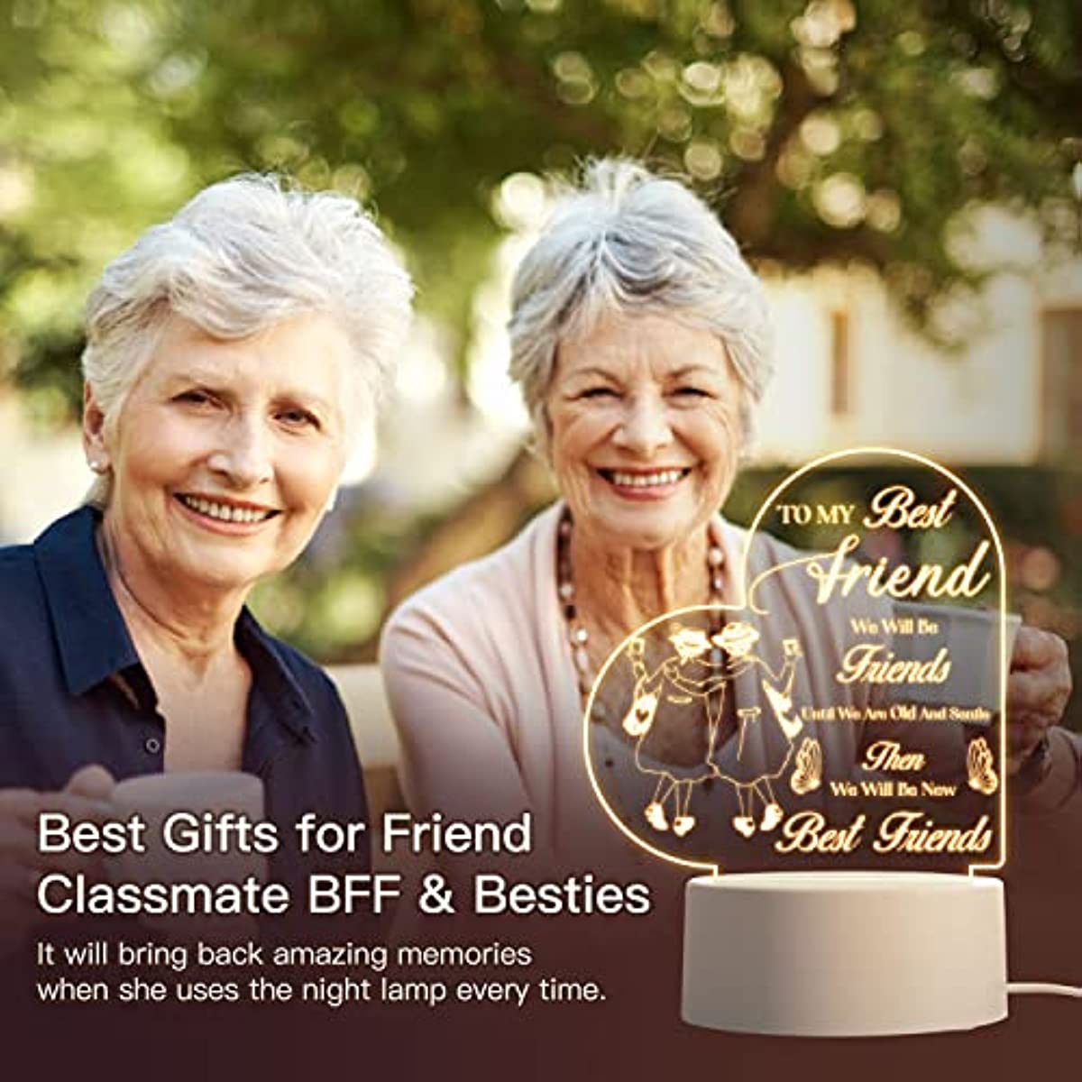 Friendship Gifts For Women Friends Engraved Night Light Gift - Temu