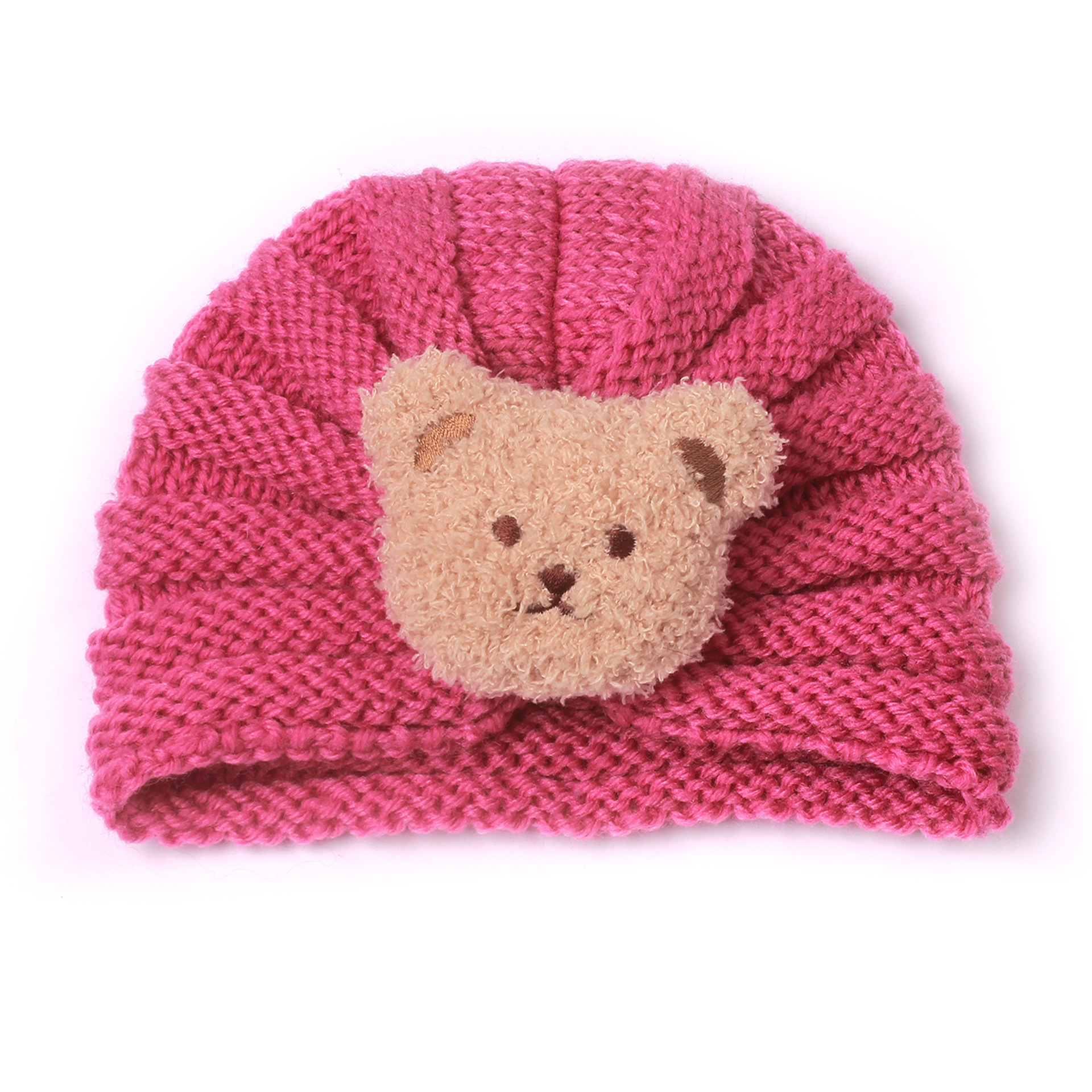 Turban bébé nounours en sherpa, bandeau bébé neutre, turban neutre