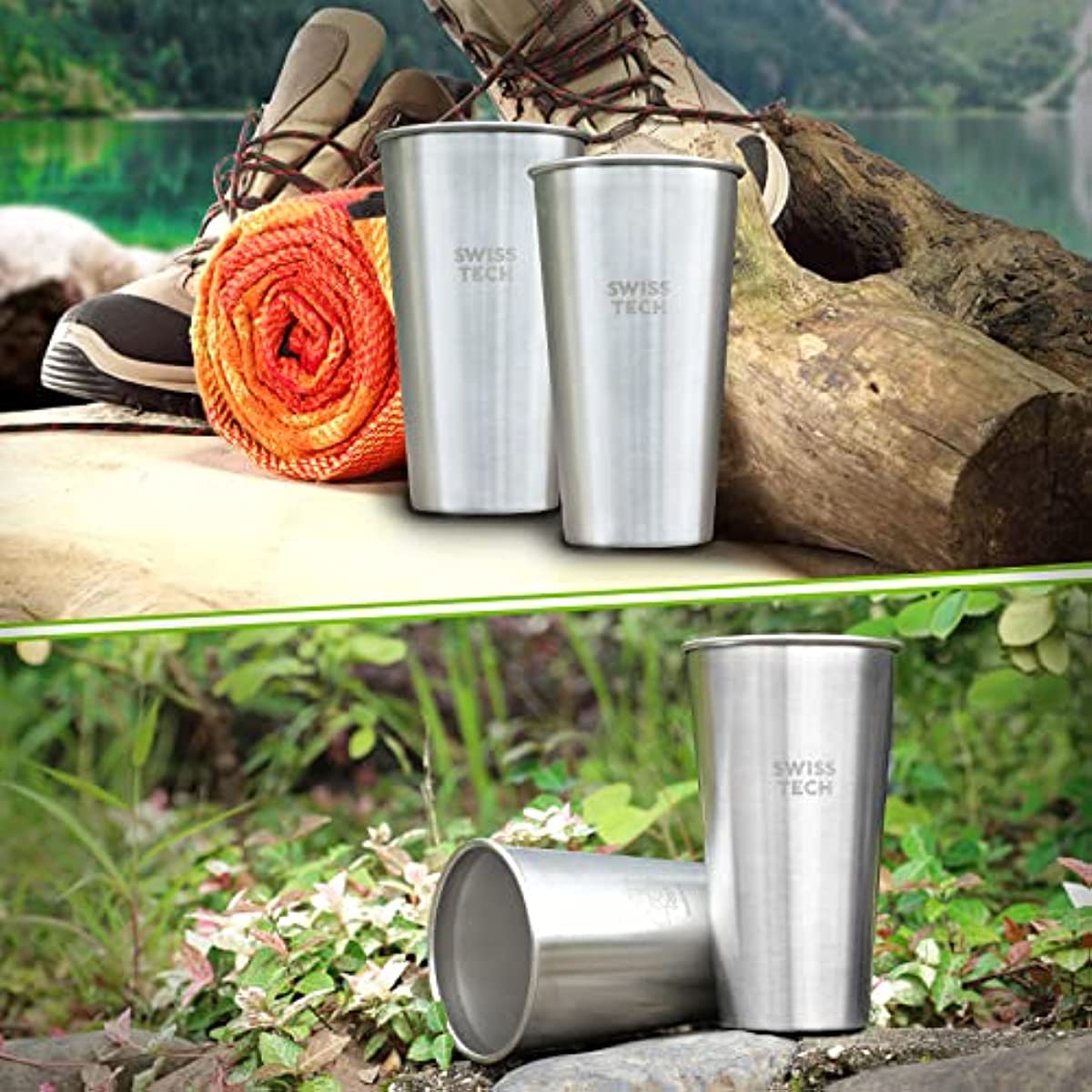 4 Pack 16oz Stainless Steel Tumblers