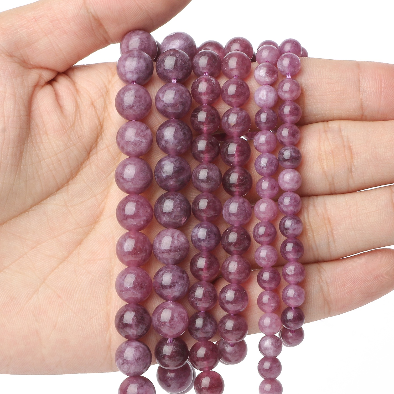 Spodumene Beads Natural Round Loose Spacer Stone Beads - Temu