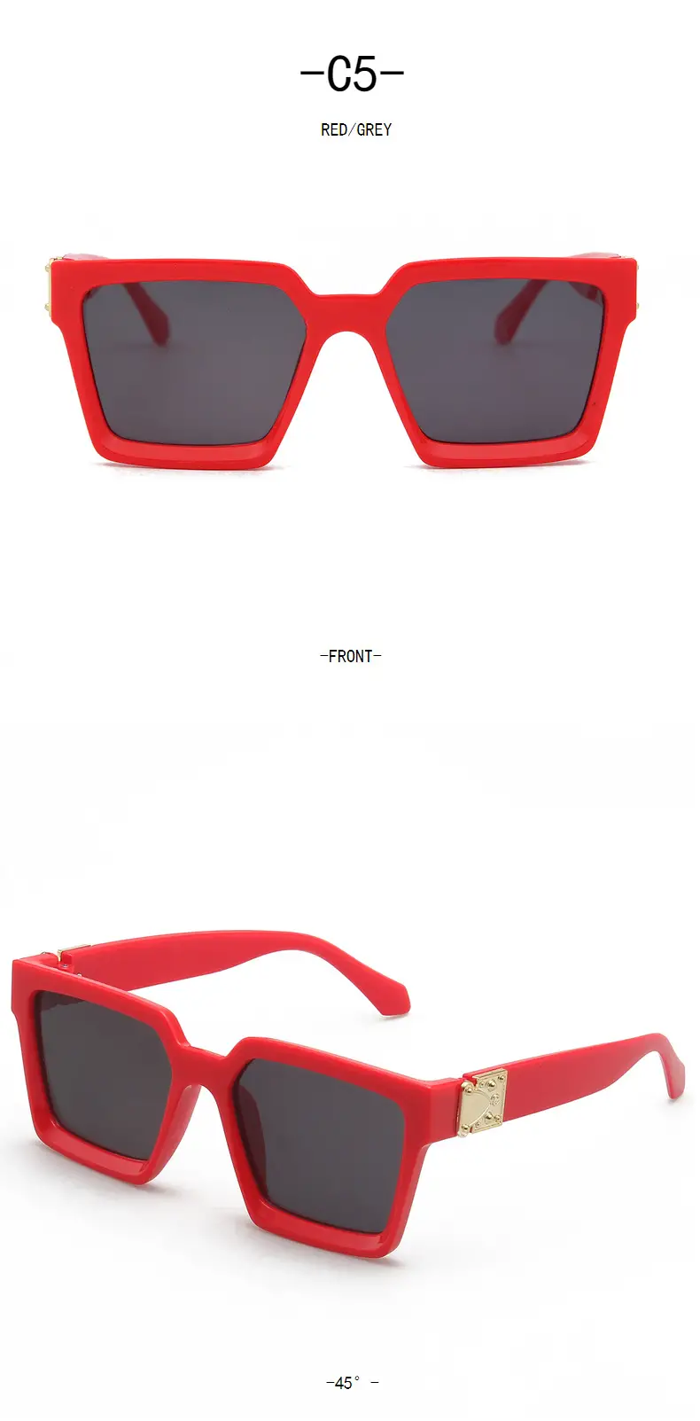 2023 gafas de sol Retro de gran tamaño con diseño de ojo de gato