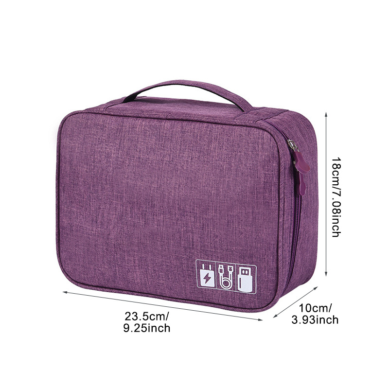 Sac de rangement de câble numérique voyage Portable fils chargeur Gadget  organisateurs alimentation électronique pochette à fermeture éclair trousse  de toilette accessoires - Temu France