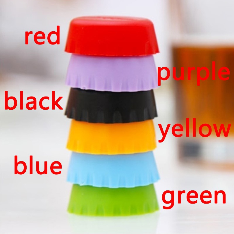 New Reusable Silicone Bottle Fresh-keeping Cap Sealed Beer Bottle Cap  Vinegar Soy Sauce Bottle Soda Cola Cap Wine Protective Stopper