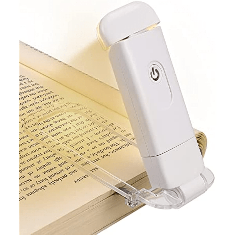 Lampe de lecture rechargeable USB au lit, lampe LED portable à clipser pour  livre, marque-page avec 3 couleurs et 5 luminosités réglables