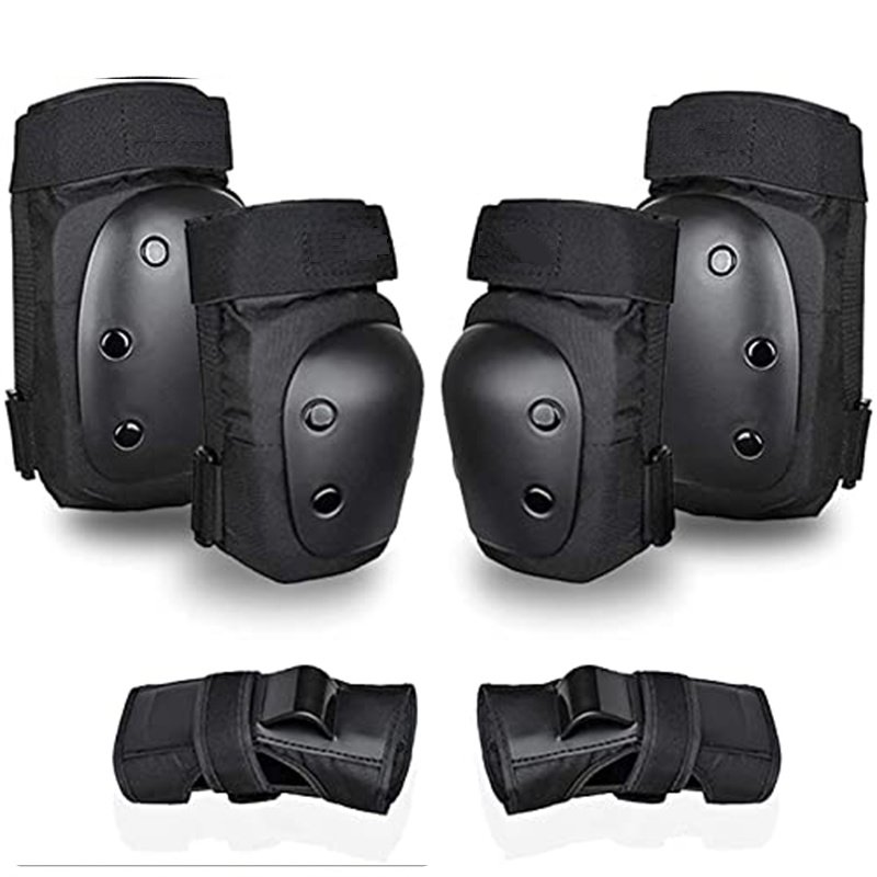6-in-1 Protective Gear Set for Adult Skateboarding, Skating, and Skiing -  Knee Pads, Elbow Pads, and Wrist Guards - Ultimate Safety and Comfort