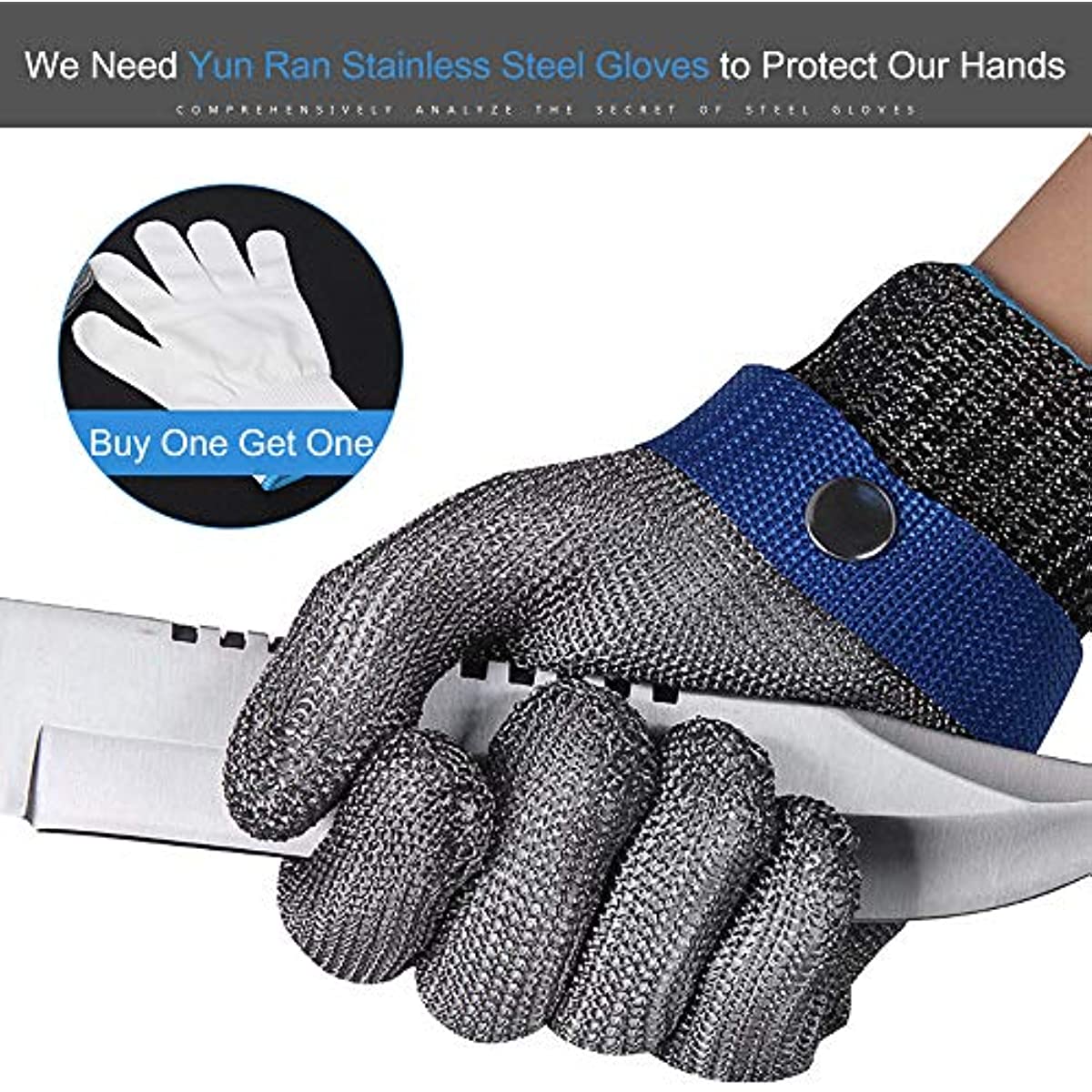 San Jamar MGA515 Stainless Steel Mesh Cut Resistant Glove