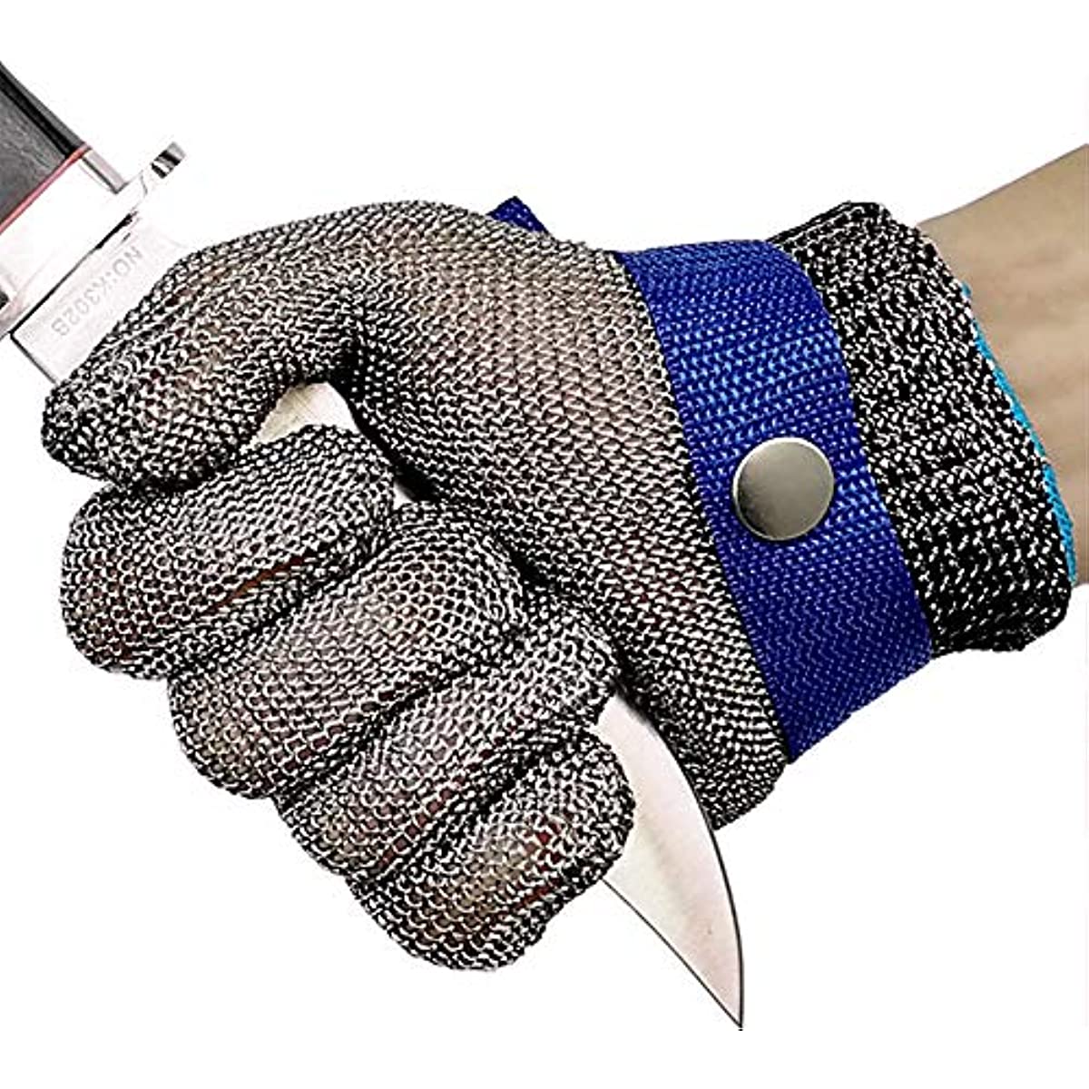 BALUDAN Stainless Steel Chainmail Gloves, Cutting Resistant Butchers Gloves,  304 Stainless Steel Wire, Metal Mesh, Kitchen Cutting (XS(Green)):  : Tools & Home Improvement