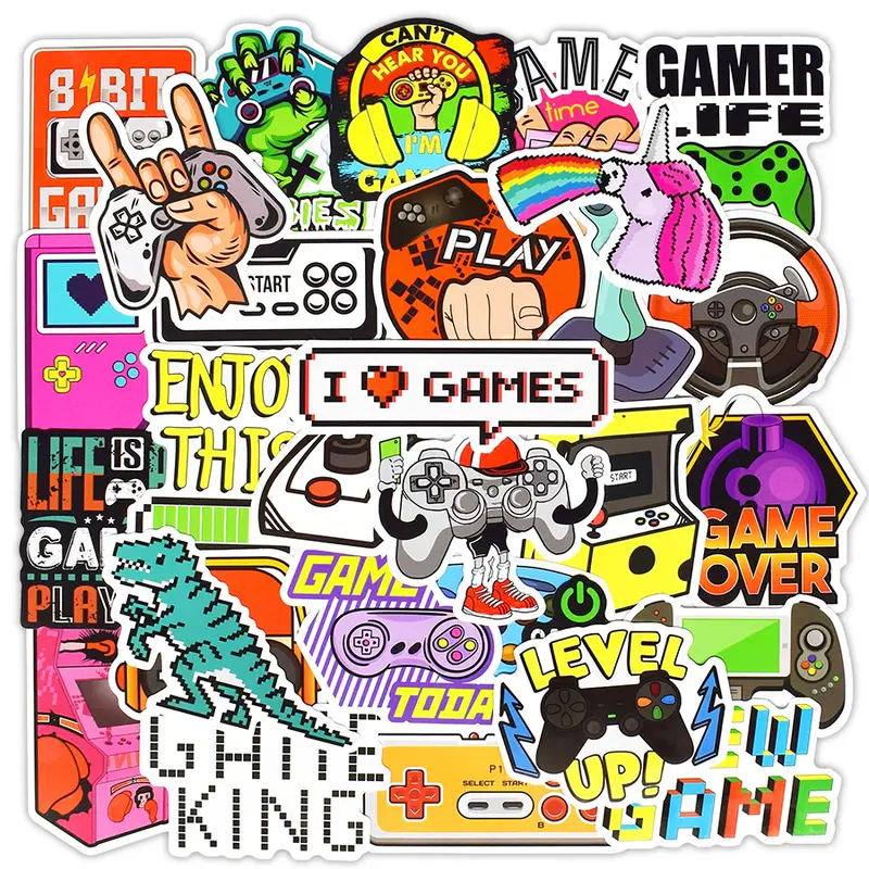 Vintage Video Game Stickers For Laptop Skateboard Motor Bike - Temu