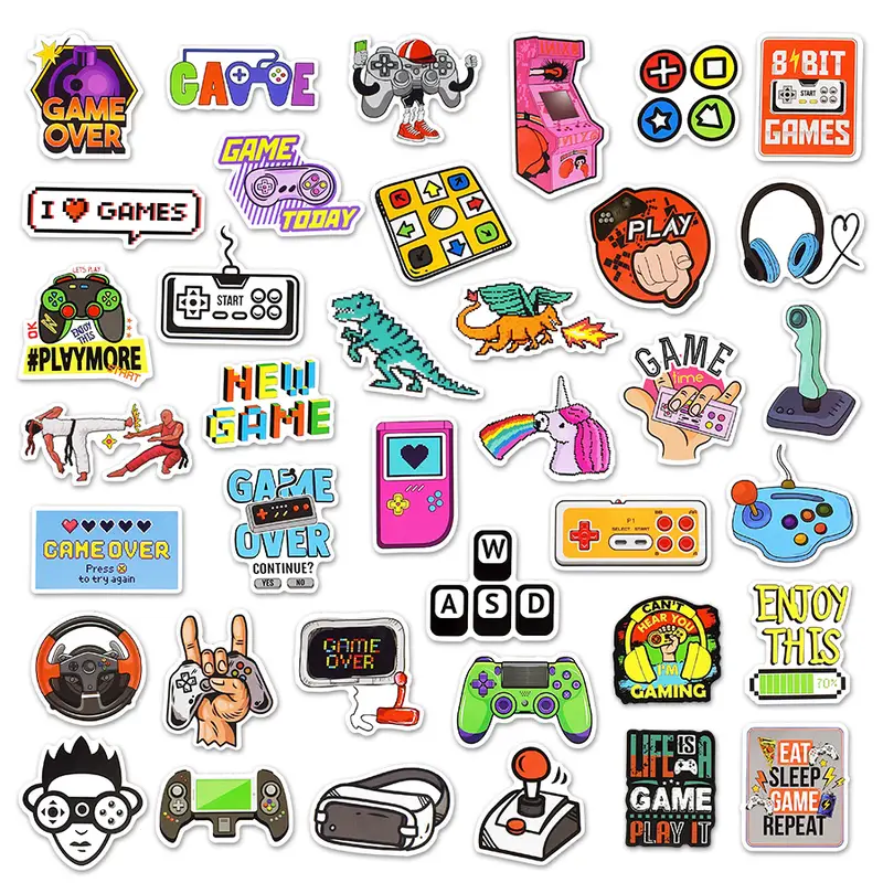 Vintage Video Game Stickers Laptop Skateboard Motor Bike Car - Temu