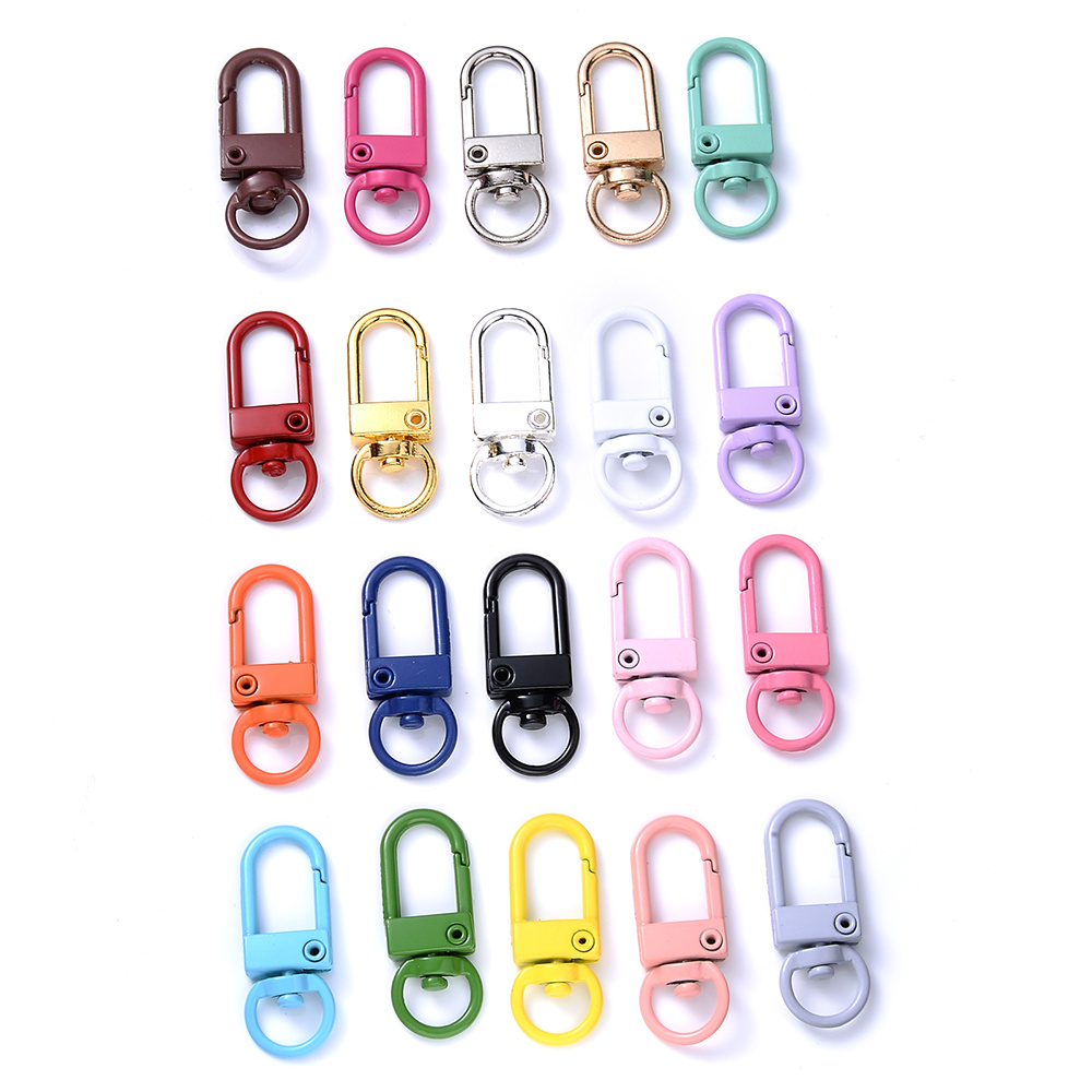 Toddmomy 10Pcs Love Keychain Heart Keychain Clip Ring Ornament Keyring Ring  Lobster Clasps snap Hooks Key Chain Rings Swivel Clasp Keychain for Crafts