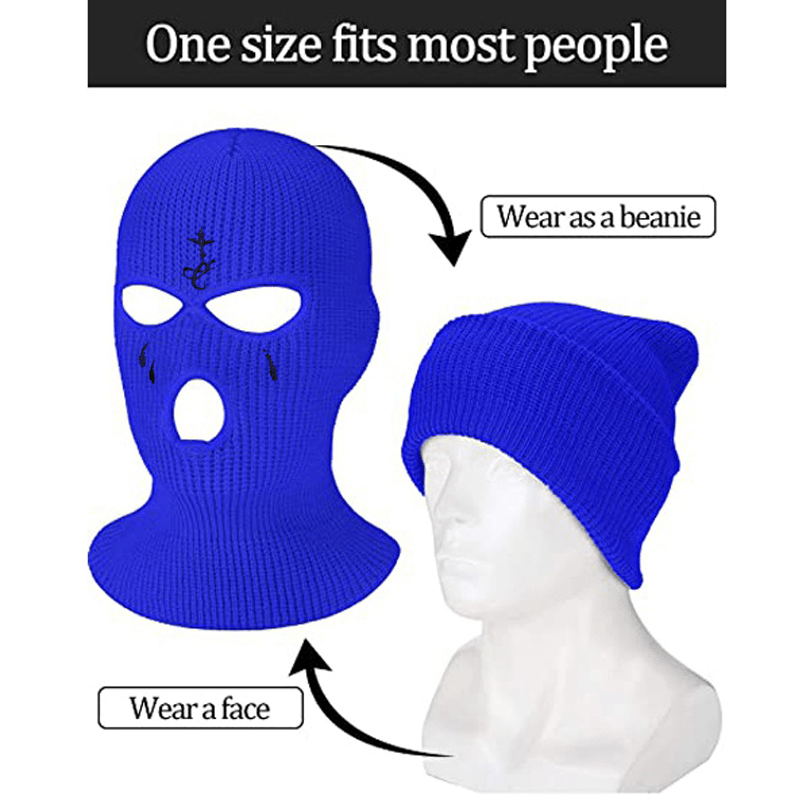 Cappello da sci lavorato a maglia 3in1 da donna invernale con sciarpa  scaldacollo cappuccio foderato in pile maschera per il viso passamontagna  per adulti per gli sport all'aria aperta – i migliori