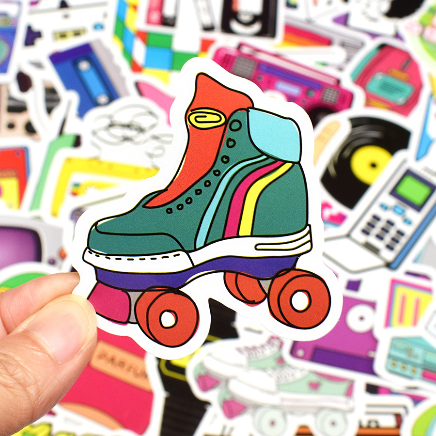 DETICKERS 120 PCS 90s Stickers Retro for Adults 80s Stickers for Party  Decorations 80s 90s Stickers Waterproof for Teens Water Bottles Laptop