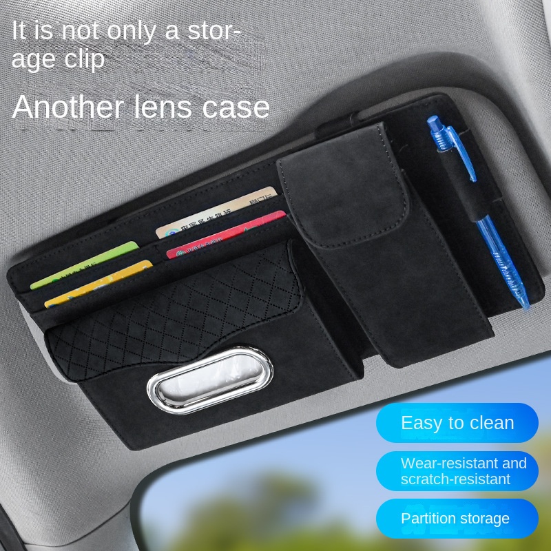 Car Multifunctional Card Clip Glasses Holder Universal Car - Temu