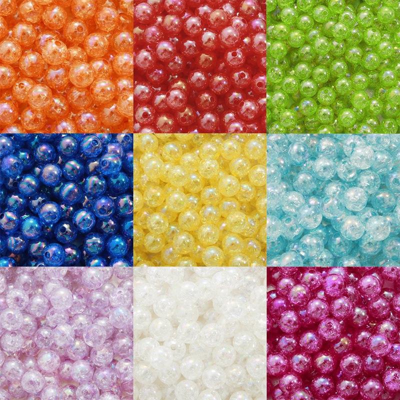 100pcs Colorful Bubble Beads Set for Bracelet Necklace Beading