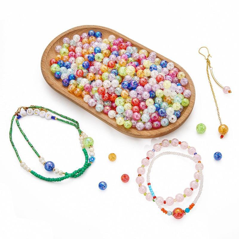 100pcs Colorful Bubble Beads Set for Bracelet Necklace Beading
