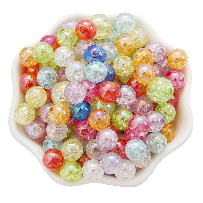 100pcs Colorful Bubble Beads Set for Bracelet Necklace Beading