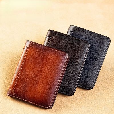 1pc 3 in 1 leather ultra thin mens wallet multifunctional wallet card case id package short money clip