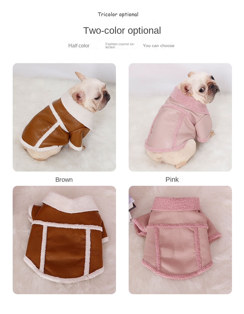 Dog Fleece Coat Clothes Winter Warm Pet Apparel Jacket Small Medium