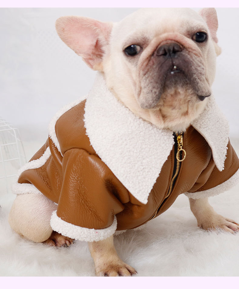 Dog Fleece Coat Clothes Winter Warm Pet Apparel Jacket Small Medium