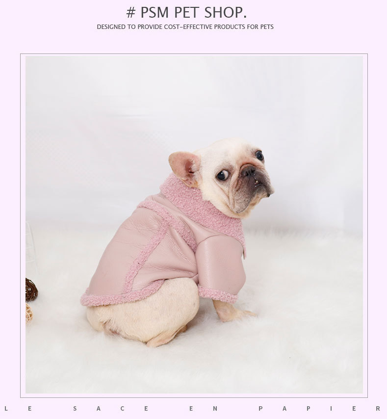 Dog Fleece Coat Clothes Winter Warm Pet Apparel Jacket Small Medium