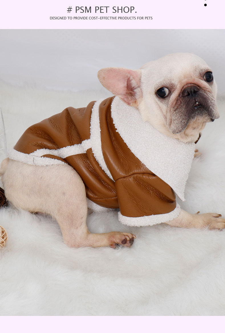 Dog Fleece Coat Clothes Winter Warm Pet Apparel Jacket Small Medium