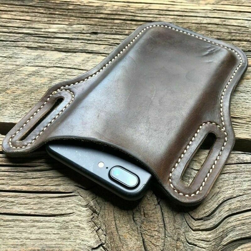 Leather Belt Bag Phone Wallet Purse for Men Loop Case Waist Pack