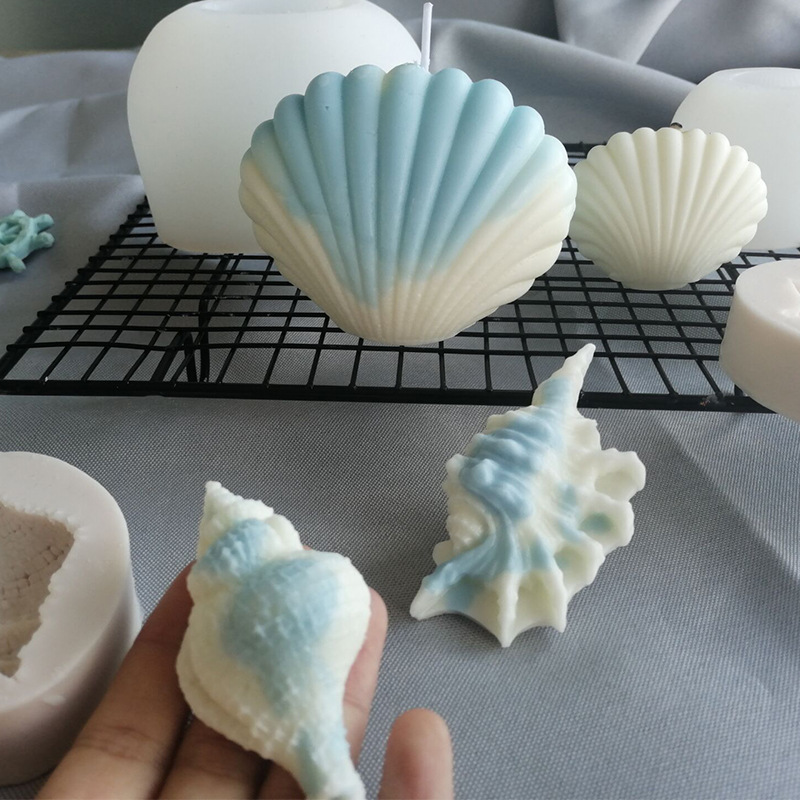 Yayatty 3D Shell Resin Molds Silicone 2 Size Seashell Epoxy Molds Silicone  Moulds for Resin for Soap Making, Home Decor, Resin Crafts DIY