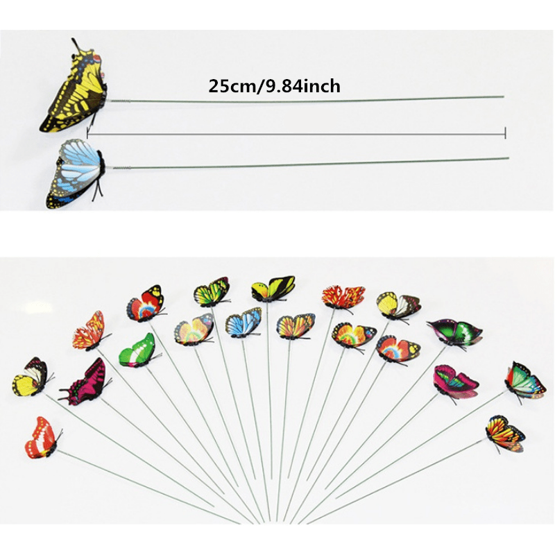 10 Unids/set 7cm Mariposa Simulación Palo Arreglo Floral - Temu