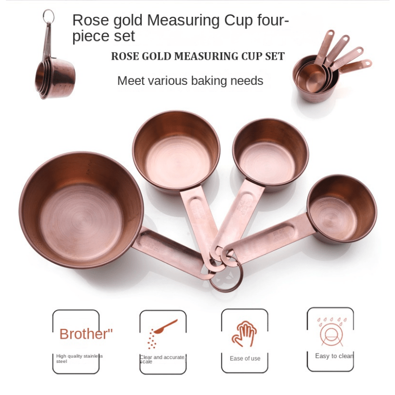 Metal Measuring Cup Set, High Accuracy Stainless Steel Measuring Cup For  Kitchen